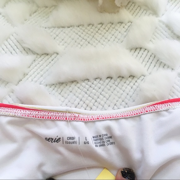 NWT Aerie Off the Shoulder Red Stripe Bikini Set - Picture 3 of 5